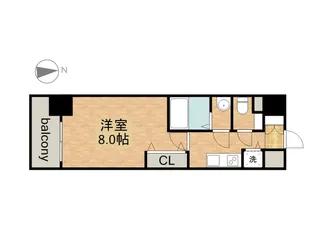 プレサンス新栄町ギャラント【0809号室】の間取り