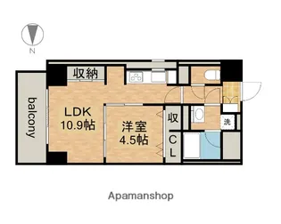 プレミアムコート新栄【3階】の間取り