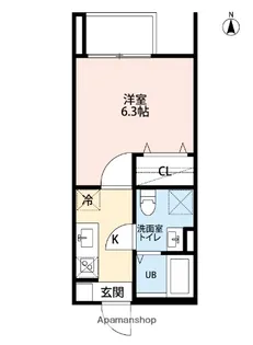 アズベル外新町【2階】の間取り