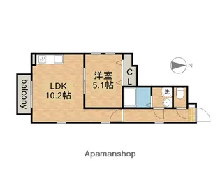 LA LUCE山王【2階】の間取り