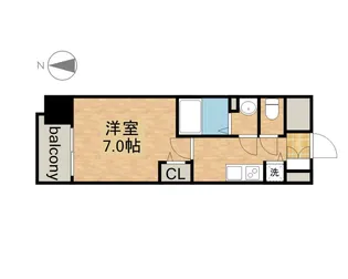 1Kの間取り画像