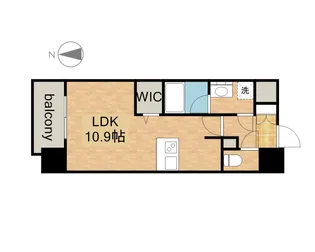 1Rの間取り画像