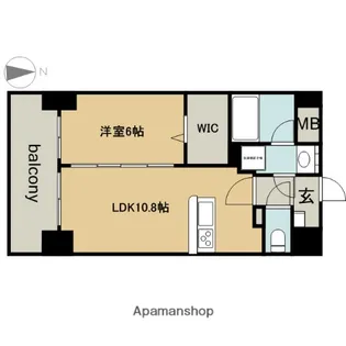 ルセルクル【9階】の間取り