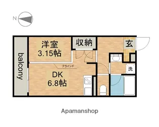 AXIA八熊【5階】の間取り