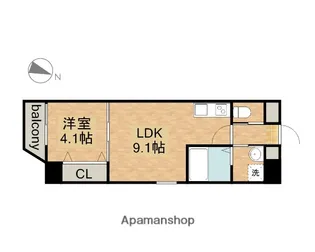 LUXETAGE大須west【6階】の間取り