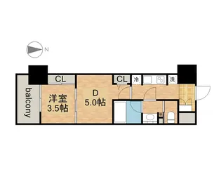 パークアクシス名古屋山王【11階】の間取り