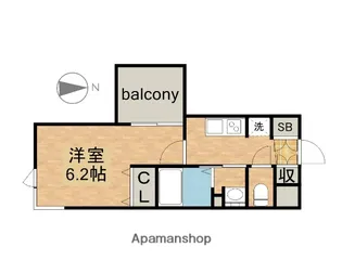 エステムコート名古屋栄プレシャス【15階】の間取り