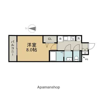 プレサンス広小路通パルス【4階】の間取り