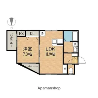 プリムール高蔵【3階】の間取り