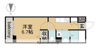 アスピラシオン尾頭橋【1階】の間取り