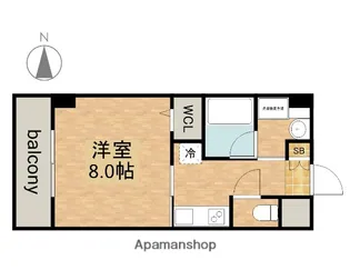 プランドール神宮苑【5階】の間取り