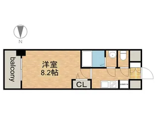 プレサンス上前津プレス【8階】の間取り