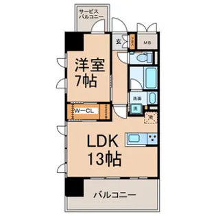 GRAND ESPOIR IZUMI【10階】の間取り