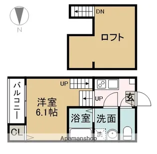 1Kの間取り画像