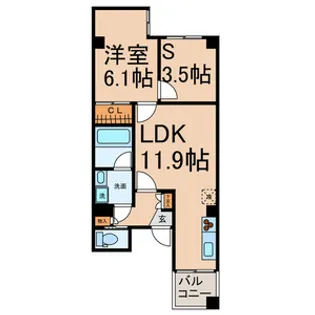 アヴォワール丸の内【3階】の間取り