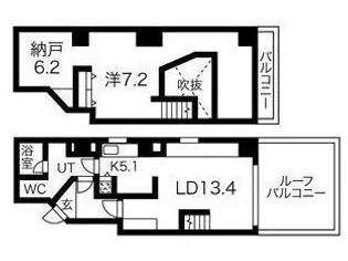 丸の内セントラルハイツ【0201号室】の間取り