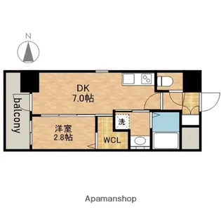 エステムコート名古屋新栄Ⅱアリーナ【9階】の間取り