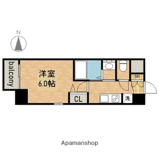 エステムコート名古屋新栄Ⅱアリーナ【8階】の間取り