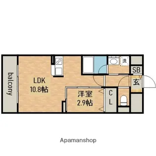 ポルタニグラ千種【8階】の間取り