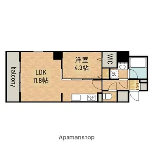 ポルタニグラ千種【3階】の間取り
