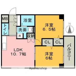 ガーディアン白金【8階】の間取り