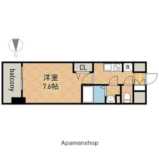 1Kの間取り画像