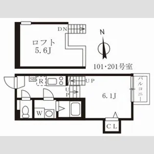 アルバトロス【1階】の間取り