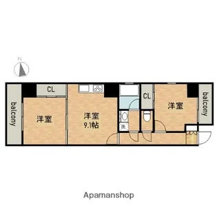 Re:co -Higashibetsuin-【7階】の間取り