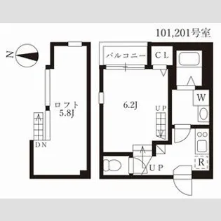 ハーモニーテラス河岸町Ⅱ【1階】の間取り