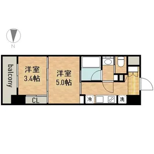パークアクシス名古屋山王橋【6階】の間取り