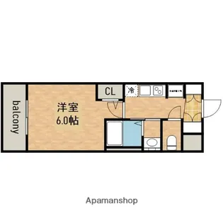 エステムコート名古屋金山ミッドクロス【9階】の間取り