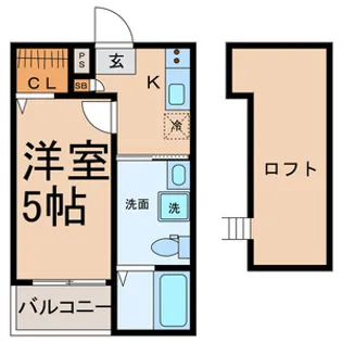 クレア露橋【1階】の間取り