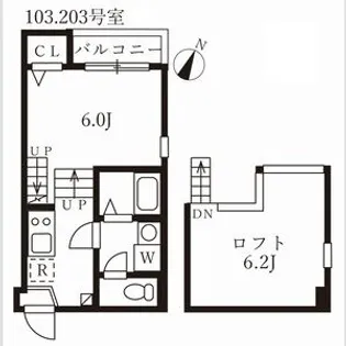 ハーモニーテラス木之免町Ⅱ【2階】の間取り