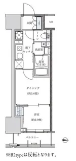 1DKの間取り画像