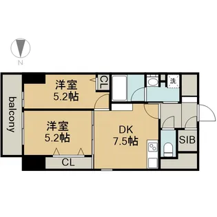 パークアクシス新栄【7階】の間取り