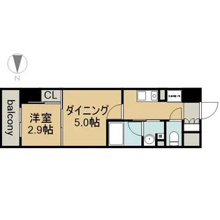 パークアクシス新栄【9階】の間取り
