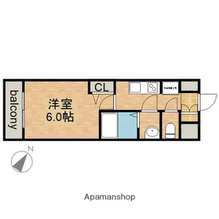 1Kの間取り画像