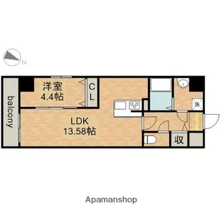 PRIMAL千種STELO(旧GRANDUKE新栄STELO)【4階】の間取り