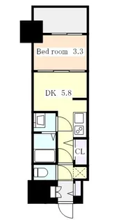 プレサンス ジェネ 新栄町駅前 葵【0315号室】の間取り