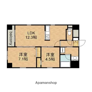 ポルタニグラ千代田【9階】の間取り