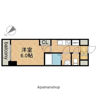 1Kの間取り画像