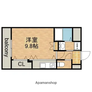 ON THE SPACE(オンザスペース)【8階】の間取り