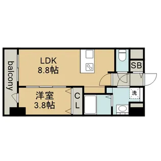 プレサンスTHE新栄【0703号室】の間取り