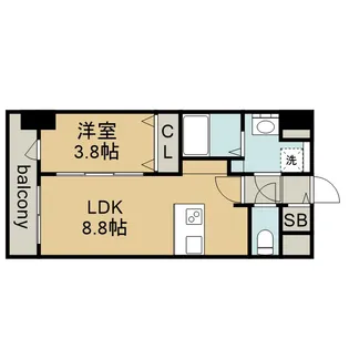 プレサンスTHE新栄【0402号室】の間取り