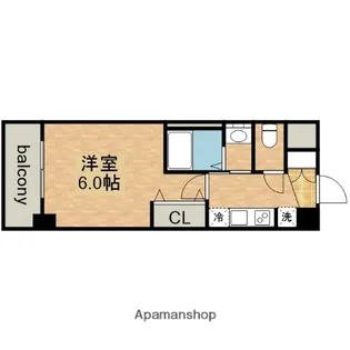 エステムコート名古屋金山サウスゲート【2階】の間取り