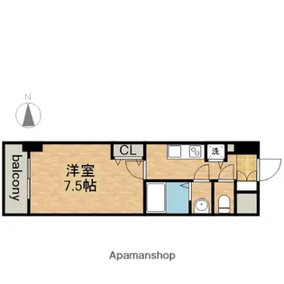 1Kの間取り画像