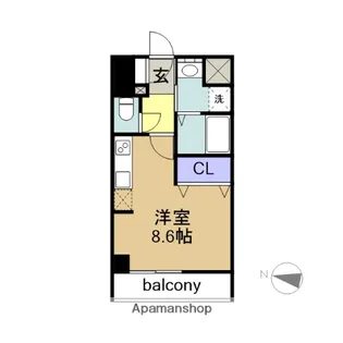パルティール金山【7階】の間取り