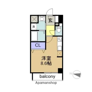 パルティール金山【4階】の間取り