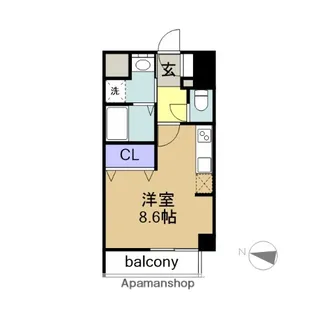 パルティール金山【8階】の間取り