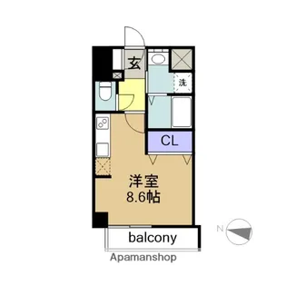 パルティール金山【6階】の間取り